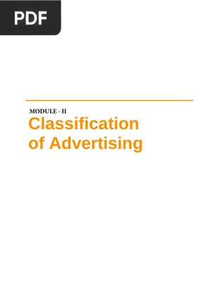 Classification of Advertising