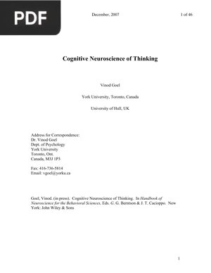 Cognitive Neuroscience of Thinking