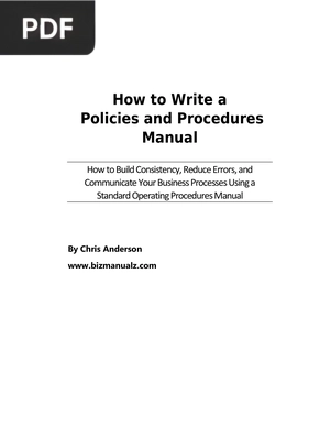 How to Write a  Policies and Procedures Manual