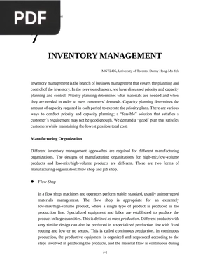 Inventory Management