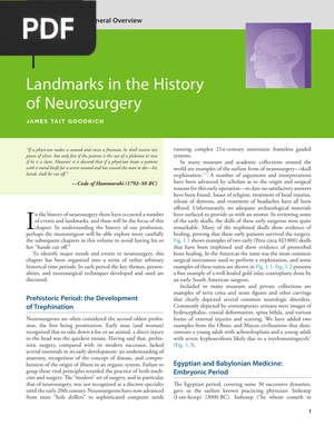 Landmarks in the History of Neurosurgery