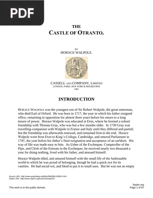The Castle of Otranto