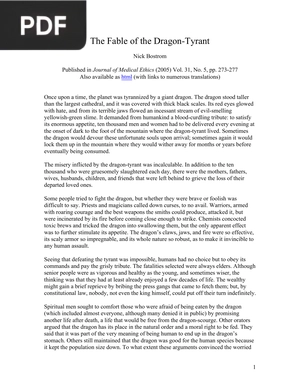 The Fable of the Dragon Tyrant
