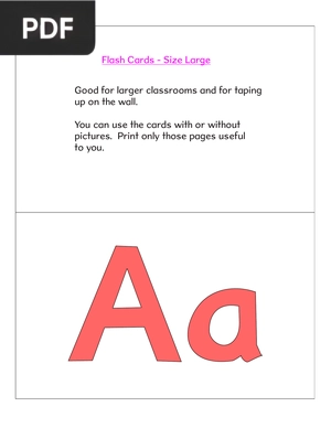 Capitals Book 1 Flash Cards - Size Large