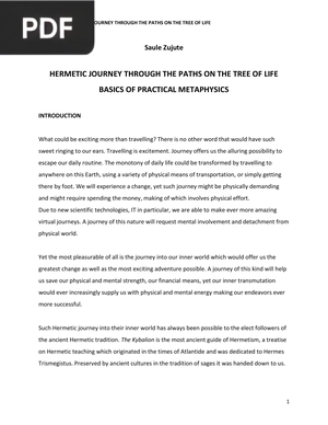 Hermetic journey through the paths on the tree of life  basics of practical metaphysics