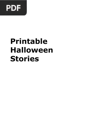 Printable Halloween Stories