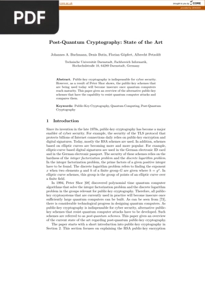 Post-Quantum Cryptography: State of the Art