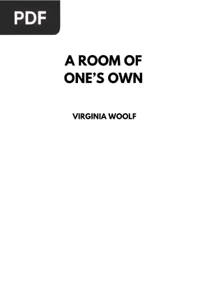 A room of one’s own