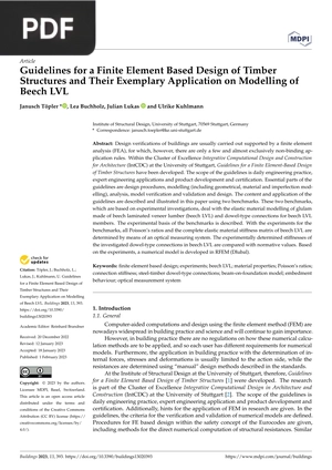 Guidelines for a Finite Element Based Design of Timber Structures and Their Exemplary Application on Modelling of Beech LVL