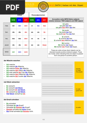 Accusative verbs with dative subjects (Article)