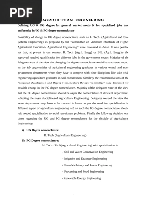 Agricultural engineering