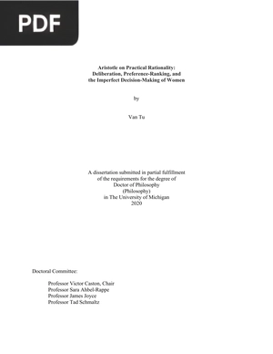 Aristotle on Practical Rationality - Deliberation, Preference-Ranking, and the Imperfect Decision-Making of Women