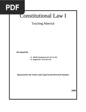 Constitutional Law I