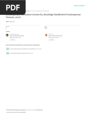 Contemporary Vietnamese Cuisine