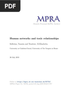 Human networks and toxic relationships