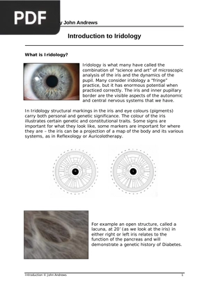 Introduction to Iridology (Article)