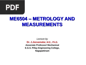 Metrology and Measurements