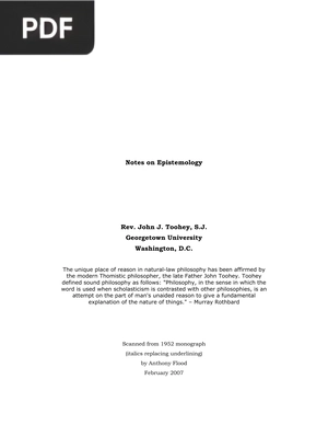 Notes on Epistemology