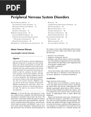 Peripheral Nervous System Disorders