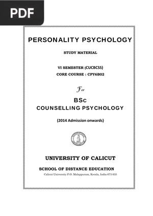 Personality psychology