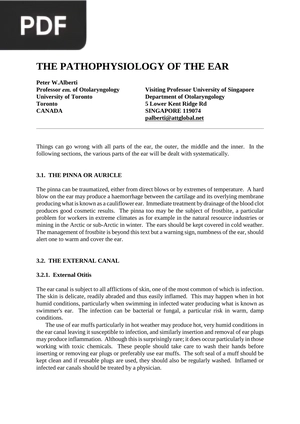 The Pathophysiology of the Ear