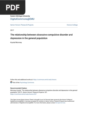 The relationship between obsessive-compulsive disorder and depression in the general population