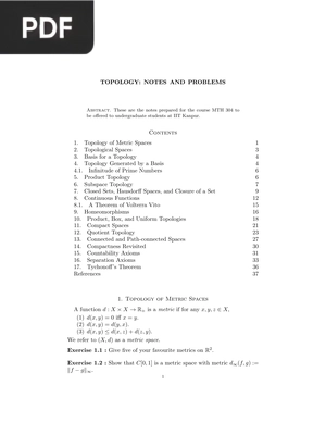 Topology: notes and problems