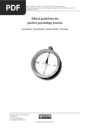 Ethical guidelines for positive psychology practice