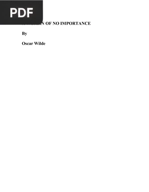 A Woman of No Importance