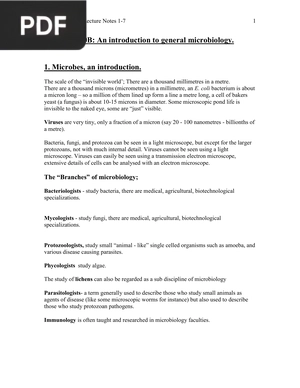 An introduction to General Microbiology
