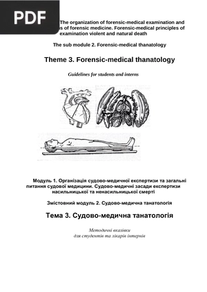 Forensic-medical thanatology