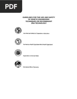Guidelines for the use and safety of genetic engineering techniques or recombinant dna technology