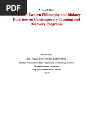 Impact of Eastern Philosophy and Idolatry Doctrines on Contemporary Training and Recovery Programs