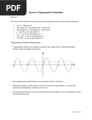 Inverse Trigonometric Functions