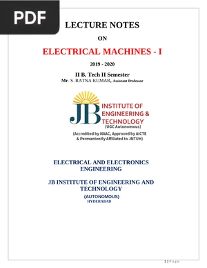 Lecture notes on electrical machines
