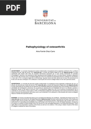 Pathophysiology of Osteoarthritis