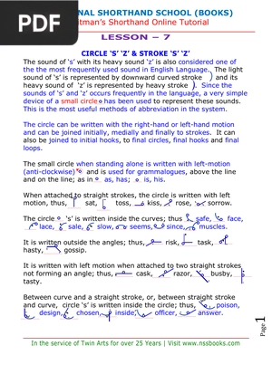 Pitmans Shorthand Online Tutorial