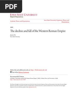 The decline and fall of the Western Roman Empire