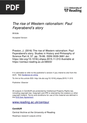 The rise of Western rationalism - Paul Feyerabend’s story