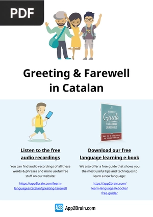 Greeting & Farewell in Catalan