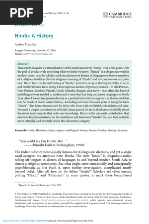Hindu: A History