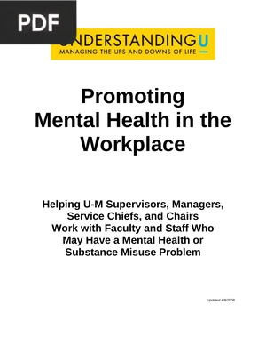 Promoting Mental Health in the Workplace