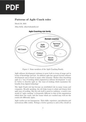 Patterns of Agile Coach roles