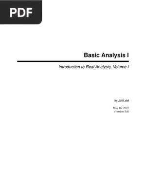 Basic Analysis I