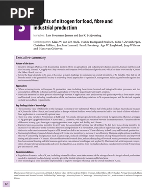 Benefits of Nitrogen for Food, Fibre and Industrial Production