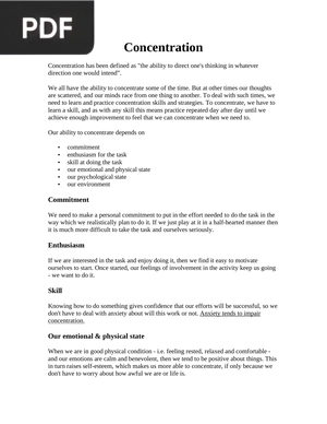 Concentration (Article)