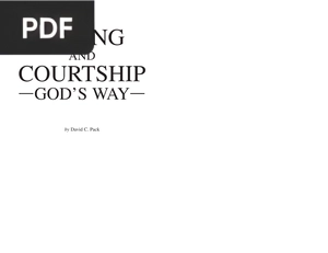 Dating and courtship. God’s way