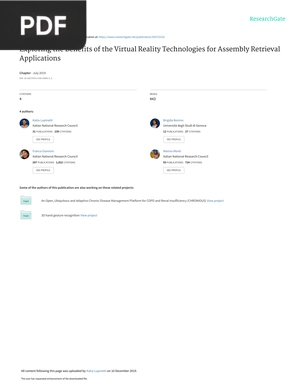 Exploring the benefits of the virtual reality technologies for assembly retrieval applications