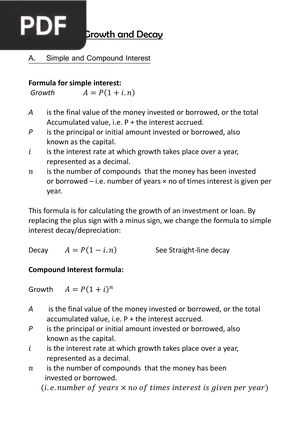 Finance Growth and Decay