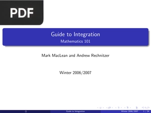 Guide to Integration (Presentation)